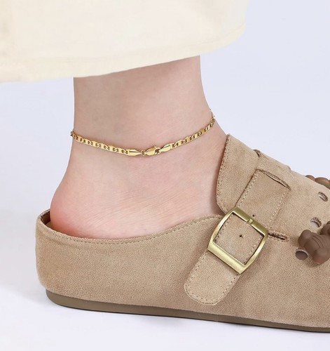 Women 14k gold anklet - gold,